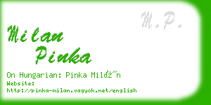 milan pinka business card